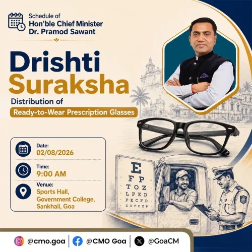 Goa CM Sawant to distribute free prescription glasses in Sankhali