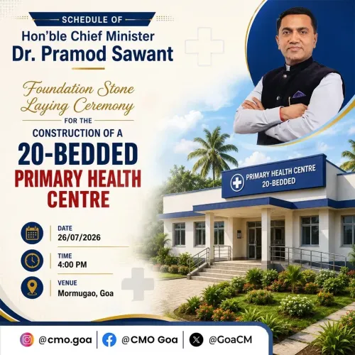 Goa CM Sawant to Lay Foundation for 20-Bed PHC at Mormugao