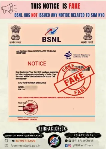 Government Warns of Cyber Fraud: Fake BSNL Notices Targeting Phone Users