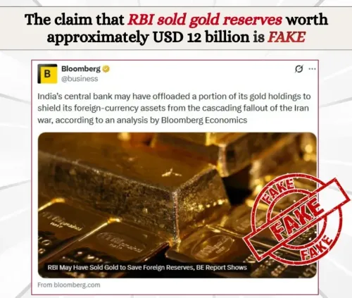Centre rejects Bloomberg RBI gold sell-off claim, says share rose to 16.85%