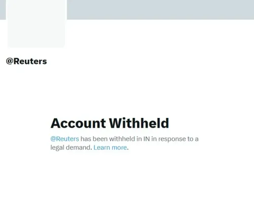Did the Government of India Block Reuters' X Handle?