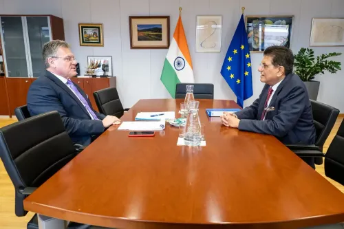 What Key Issues Did Goyal Discuss in Brussels Regarding the India-EU Free Trade Pact?