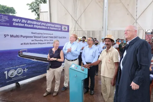 GRSE lays keel of 5th MPV for Germany in landmark export push