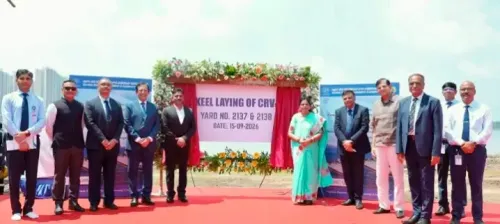 GRSE lays keels for two Coastal Research Vessels for Geological Survey of India