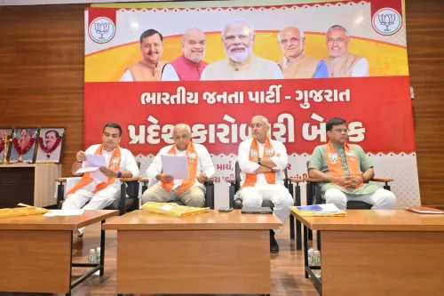 Gujarat BJP Mobilizes Cadre with Government Report Card Ahead of Local Elections