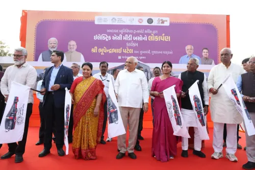 Did Gujarat CM Launch 28 AMTS Electric Buses?