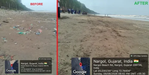 Gujarat CMO Hails Nargol Beach Cleanliness Drive
