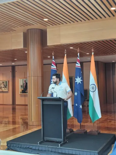 Rohit Sharma Emphasizes Strengthening India-Australia Ties in Australian Parliament