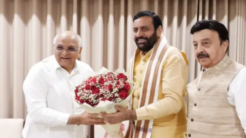 Haryana CM Nayab Saini meets Gujarat CM Bhupendra Patel in Ahmedabad