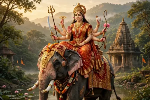 शारदीय नवरात्र 2026: मां दुर्गा हाथी पर करेंगी आगमन, मुर्गे पर होगी विदाई — जानिए वाहन मान्यता