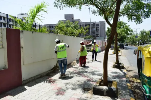 Ahmedabad heatwave: AMC distributes ORS, white caps to sanitation staff