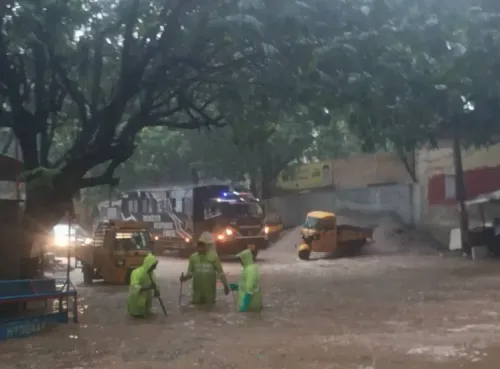 How Did Heavy Rain in Hyderabad Disrupt Daily Life?