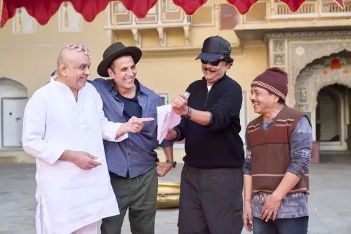 Celebration of Director Priyadarshan's Birthday on 'Bhoot Bangla' Set