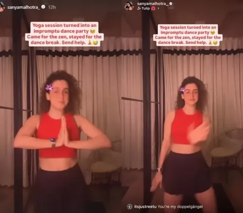 Sanya Malhotra's Yoga Session Turns into Dance Party