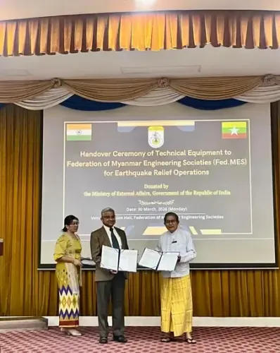 भारत ने म्यांमार को भूकंप प्रभावित इमारतों की जांच के लिए तकनीकी उपकरण सौंपे