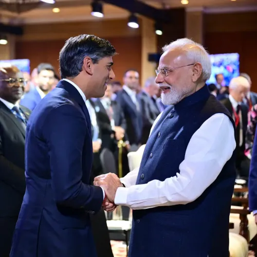 ऋषि सुनक बोले — मोदी के नेतृत्व में भारत-ब्रिटेन संबंध नई ऊँचाई पर, व्यापार-AI सहयोग अहम