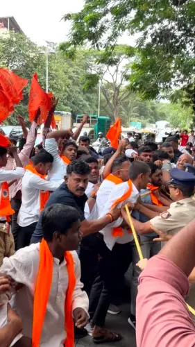 केपीएससी भर्ती घोटाले के विरोध में एबीवीपी का प्रदर्शन, कई कार्यकर्ता हिरासत में