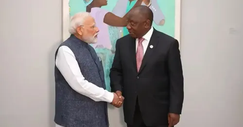 क्या पीएम मोदी और दक्षिण अफ्रीका के राष्ट्रपति रामफोसा ने द्विपक्षीय बैठक की?