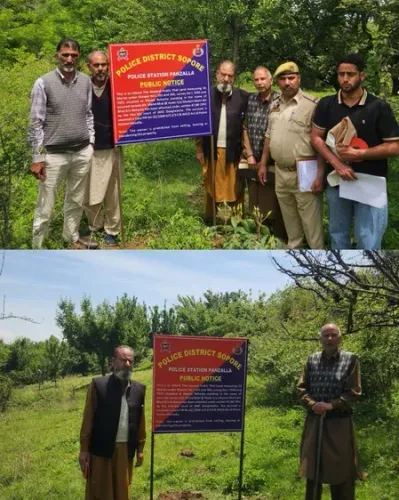 सोपोर पुलिस ने पाकिस्तान से संचालित हिजबुल मुजाहिदीन सरगना गुलाम मोहम्मद भट की संपत्ति जब्त की