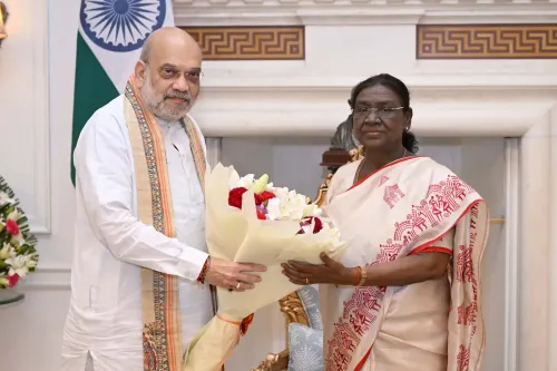 Amit Shah calls on President Droupadi Murmu at Rashtrapati Bhavan