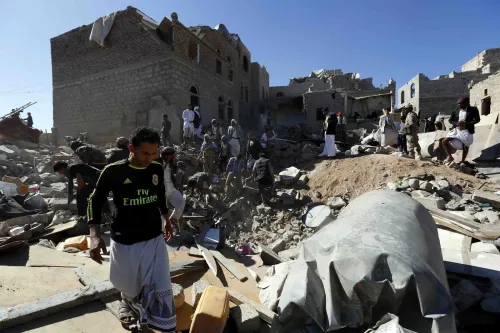 Houthi missiles and drones strike military sites in Yemen's Marib province