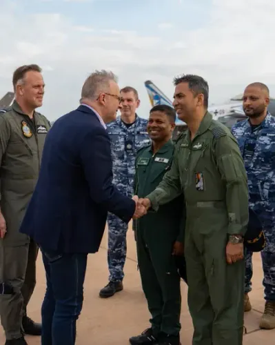 IAF meets Australian PM Albanese at Exercise Pitch Black 2026 in Darwin