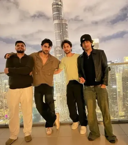 Ibrahim Ali Khan, Nirvaan Khan hang out in Dubai with friends