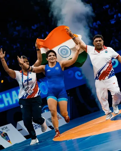 Manisha Bhanwala wins historic Worlds gold, credits late father's life lesson