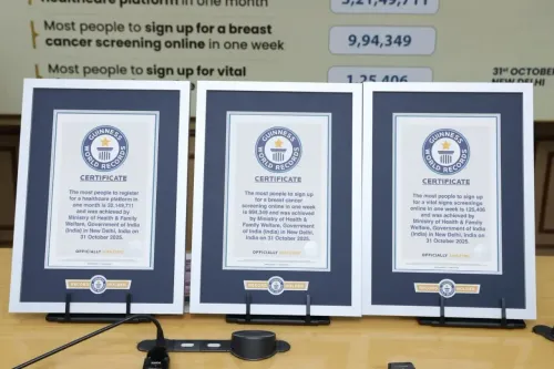 How Did India Achieve Three Guinness World Records Titles under the Nationwide 'Swasth Nari Sashakt Parivar Abhiyaan'?