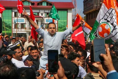 INDIA bloc protests in Srinagar under 'Save Democracy Week' campaign