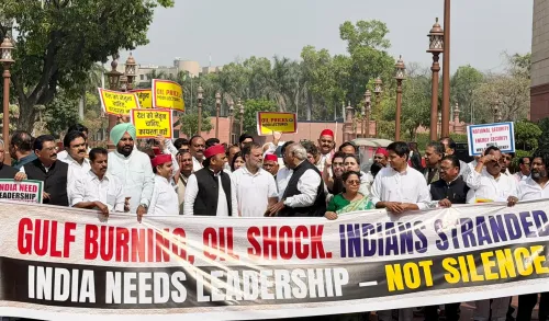 INDIA Bloc Protests in Parliament, Demands Action on West Asia Conflict