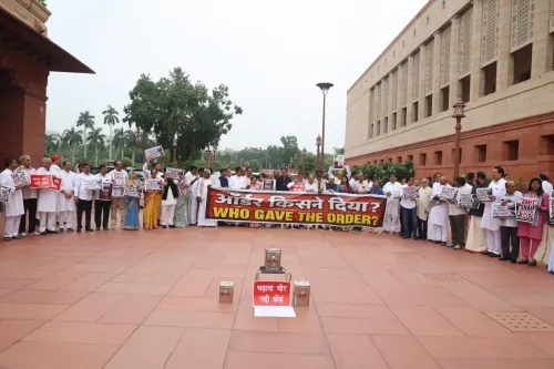 INDIA bloc protests at Parliament over NEET crackdown; NDA demands proof