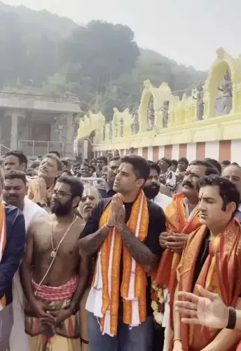 Did the Indian cricket team visit Simhachalam Temple before the 4th T20I against New Zealand?