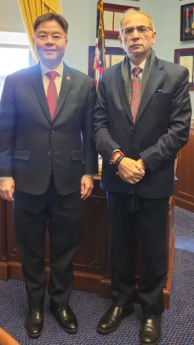 What Are the Shared Priorities Discussed by Indian Envoy and US Congressman?