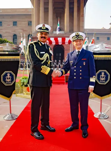 Did the Indian Navy Chief Welcome a High-Ranking Moroccan Navy Official?