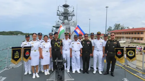 INS Kulish arrives at Cambodia's Ream Naval Base in historic first port call