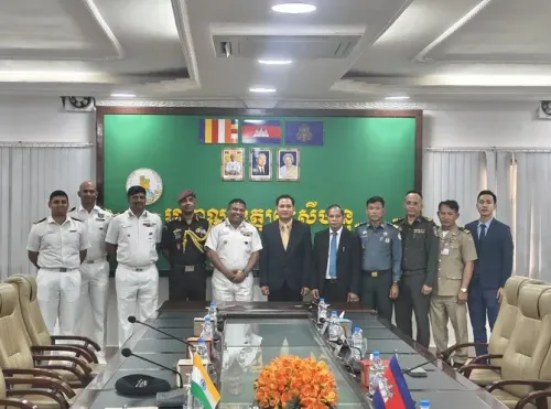 Indian Navy's Training Vessels Engage in Professional Exchanges in Cambodia