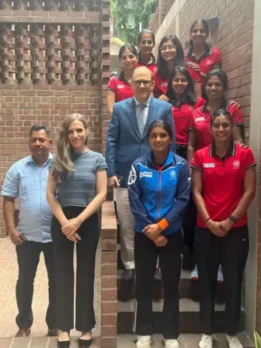 Indian Women’s Hockey Team Prepares for Argentina Tour with Best Wishes from Ambassador Caucino