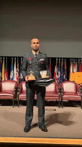 Major Prabhat Mishra wins two top honours at US Army Staff College