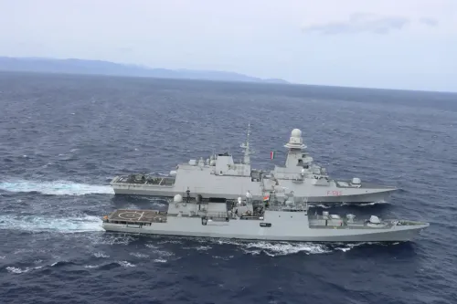 INS Trishul arrives in Italy's Civitavecchia after PASSEX with Italian Navy