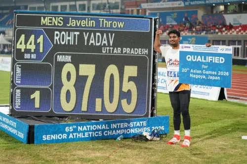 रोहित यादव का 87.05 मीटर थ्रो — इंटर-स्टेट एथलेटिक्स में गोल्ड, एशियन गेम्स 2026 के लिए क्वालिफाई