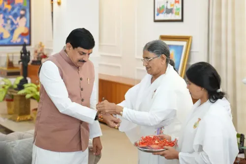 रक्षाबंधन पर ब्रह्मकुमारी बहनों ने CM मोहन यादव को बांधी राखी, सितंबर संगोष्ठी का दिया निमंत्रण