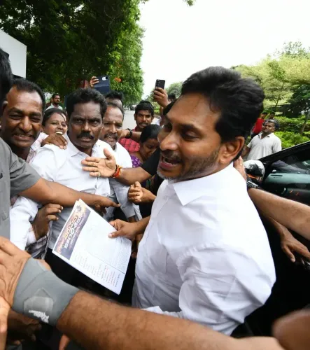 Jagan accuses Chandrababu of false cases against ex-minister Appalaraju