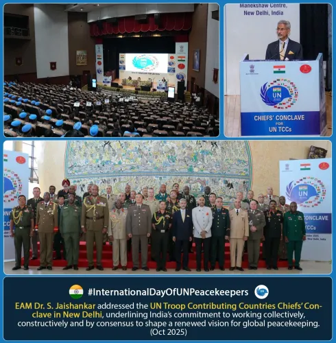 Jaishankar Pays Tribute to UN Peacekeepers on International Day