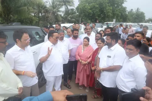 Jal Shakti Minister CR Paatil Inspects Flood-Hit Bhatha Village