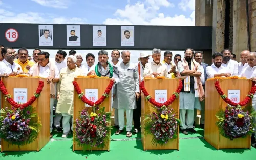 Jal Shakti Minister Paatil inaugurates 33 new spillway gates at Tungabhadra Dam