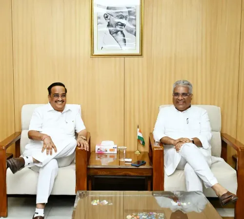 Jal Shakti Minister Paatil Meets Bhupender Yadav, Discusses Viksit Bharat