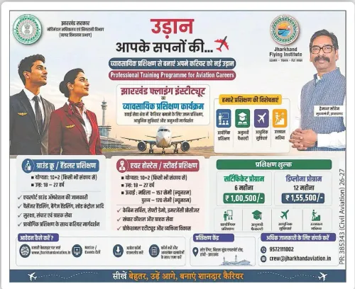 Jharkhand CMO Opens Aviation Training for Class 12 Pass Youth