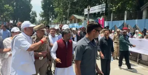 J&K L-G Manoj Sinha leads anti-drug march in Ganderbal, inaugurates Yatri Bhawan at Kheer Bhawani