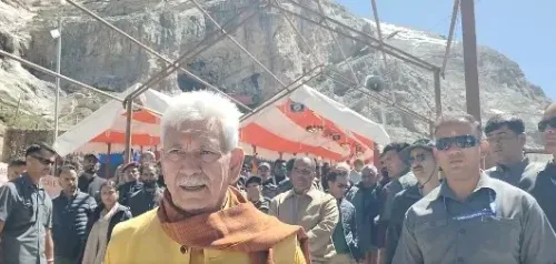 Amarnath Yatra 2025: J&K L-G Manoj Sinha performs Pratham Puja at Holy Cave